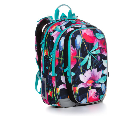 Školní batoh s vážkami a květy Topgal MIRA 20007 G