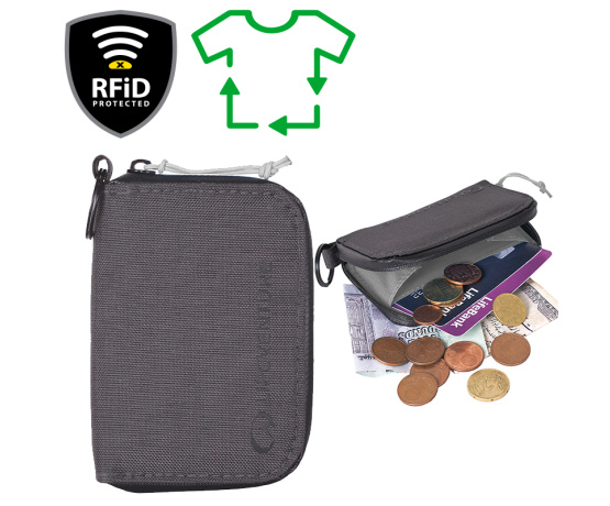 RFiD Coin Wallet Recycled; grey
