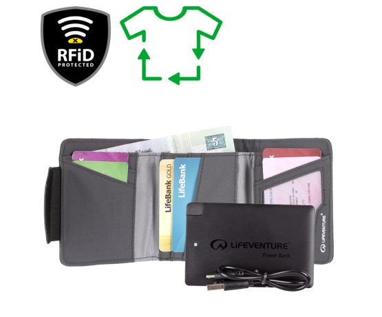RFiD Charger Wallet Recycled; grey