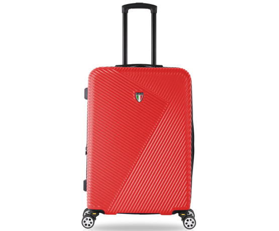 Cestovní kufr TUCCI T-0118/3-M ABS - červená