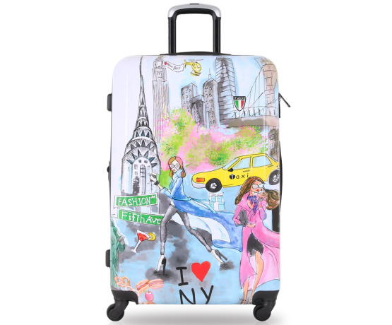 Cestovní kufr TUCCI T-0164/3-L New York Love