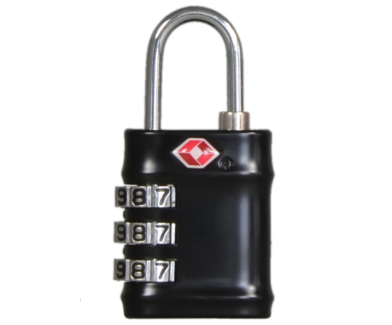 Bezpečnostní TSA kódový zámek na zavazadla ROCK TA-0035 - černá