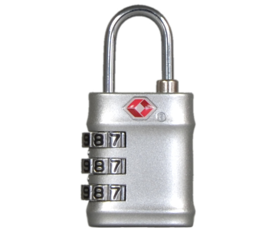Bezpečnostní TSA kódový zámek na zavazadla ROCK TA-0035 - šedá