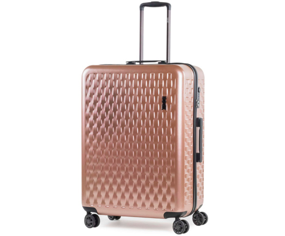 Cestovní kufr ROCK TR-0192/3-L ABS/PC - růžová