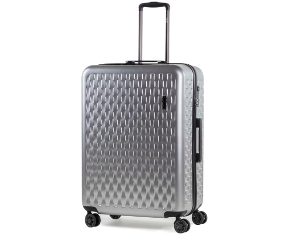Cestovní kufr ROCK TR-0192/3-L ABS/PC - stříbrná