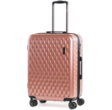 Cestovní kufr ROCK TR-0192/3-M ABS/PC - růžová
