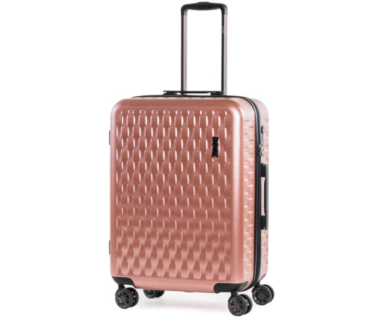 Cestovní kufr ROCK TR-0192/3-M ABS/PC - růžová