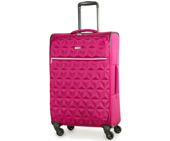 Cestovní kufr ROCK TR-0207/3-M - růžová