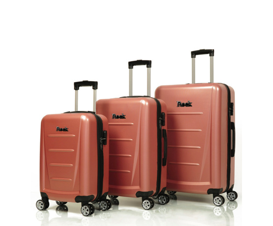 Sada cestovních kufrů ROCK TR-0229/3 ABS - růžová