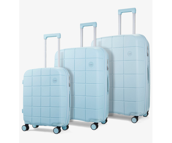 Sada cestovních kufrů ROCK Pixel PP - světle modrá