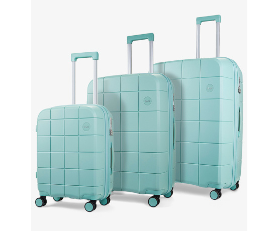 Sada cestovních kufrů ROCK Pixel PP - světle zelená