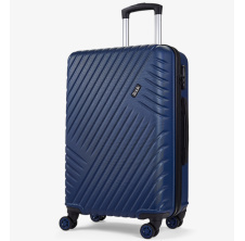 Cestovní kufr ROCK Santiago M ABS - tmavě modrá